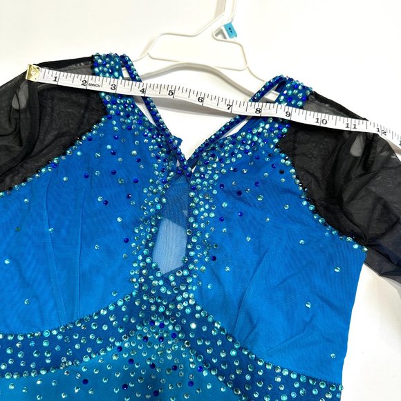 New Figure Skating Dress Size 12 (7~10T) with Hair Scrunchies 125~135cm - Picture 5 of 9